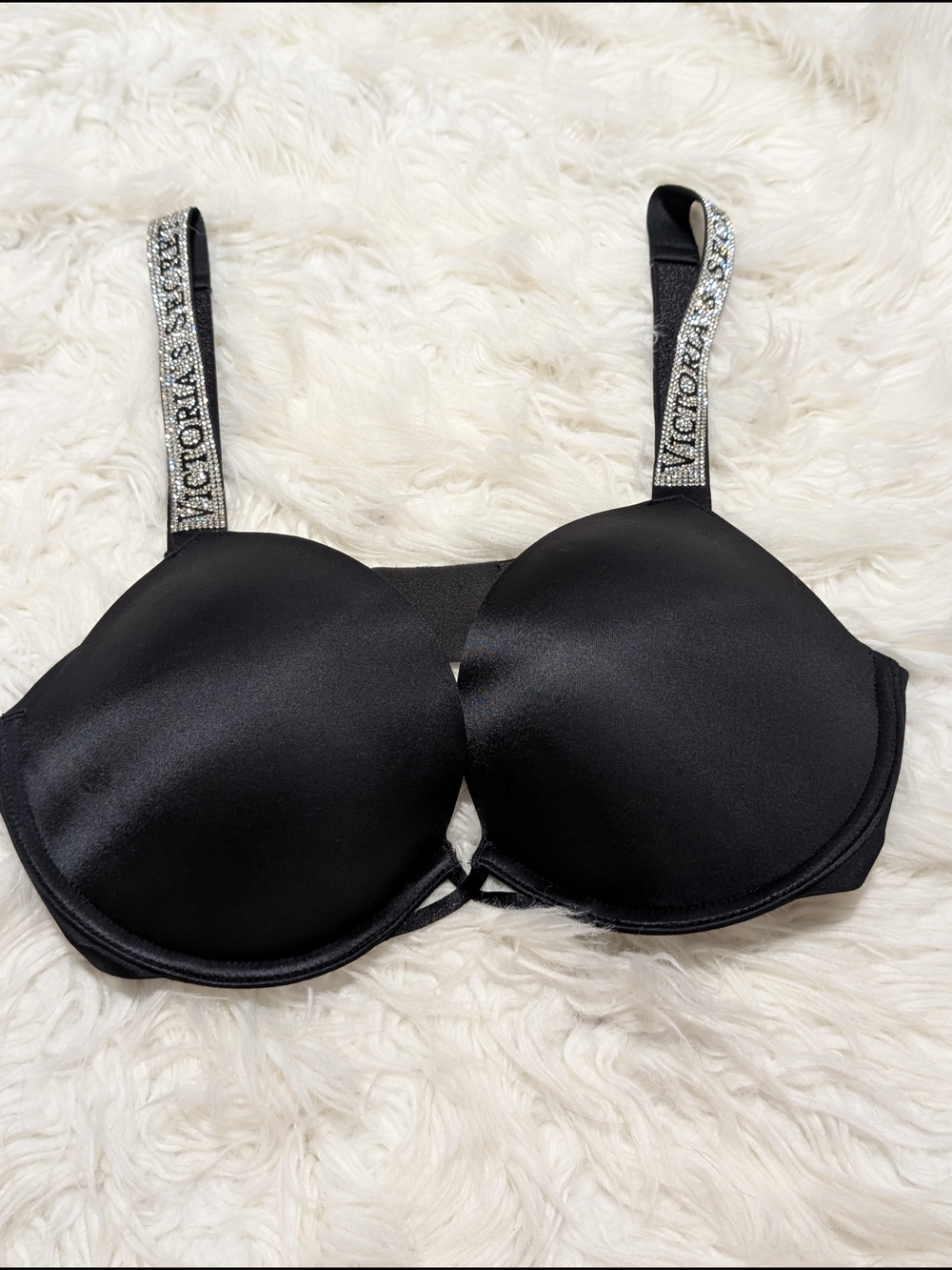 Victoria’s Secret Very Sexy Push-Up Bra – 34D | Rhinestone Logo Straps